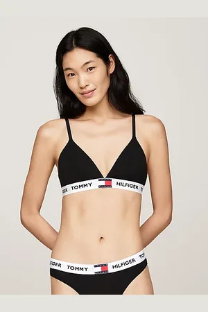 Tommy Hilfiger Sujetador triangular Heritage con inscripción