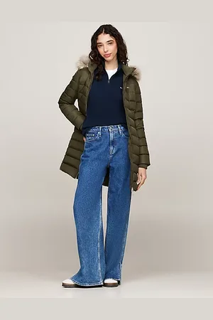 Tommy Hilfiger Chaquetón de plumón con capucha y ribete