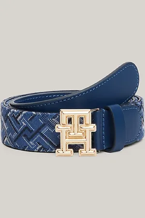 Tommy Hilfiger Cinturón de piel y lona en jacquard