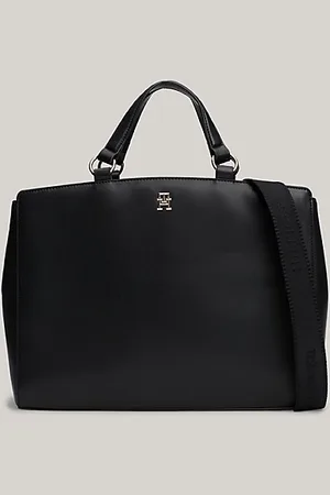 Tommy Hilfiger Bolso satchel granulado con monograma TH