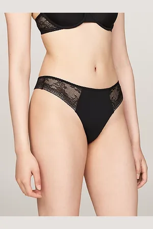 Tommy Hilfiger Tanga con ribete de encaje y logo
