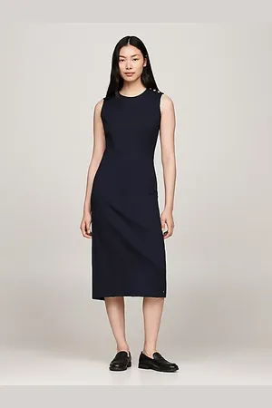 Tommy Hilfiger Vestido midi ajustado sin mangas