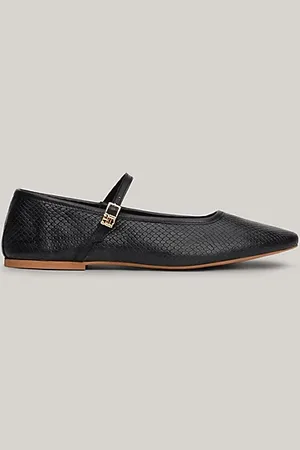 Tommy Hilfiger Bailarinas Mary Jane de piel con relieve