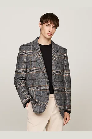 Tommy Hilfiger Americana de cuadros ventana y mezcla de lana