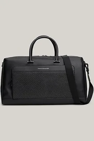 Tommy Hilfiger Bolsa de deporte texturizada con monograma TH