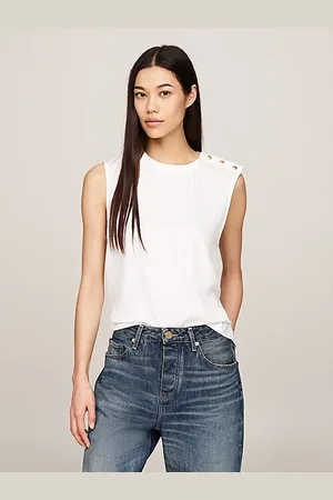 Tommy Hilfiger Camiseta sin mangas con botones en relieve
