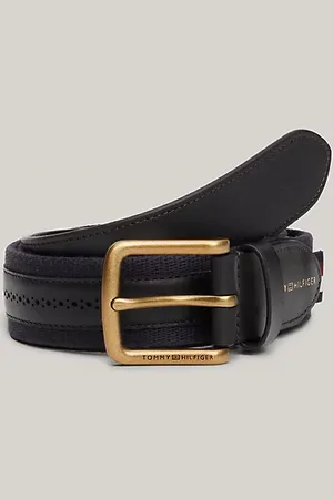 Tommy Hilfiger Cinturón informal de piel y tejido trenzado