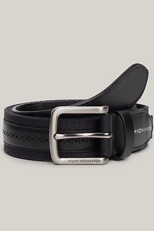 Tommy Hilfiger Cinturón informal de piel y tejido trenzado