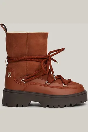 Tommy Hilfiger Botas de nieve en piel con borreguillo