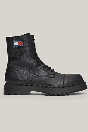 Tommy Hilfiger Botas de cordones en piel granulada