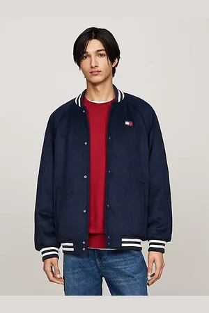 Tommy Hilfiger Cazadora bomber de lana con rayas a contraste
