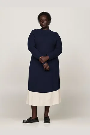 Tommy Hilfiger Vestido Curve midi de punto con corte slim