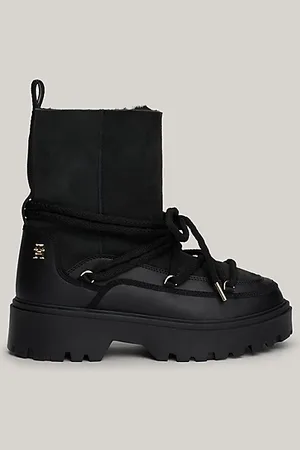Tommy Hilfiger Botas de nieve en piel con borreguillo