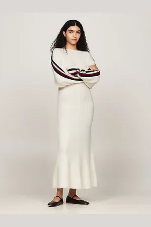 Tommy Hilfiger Vestido jersey midi amplio con escudo