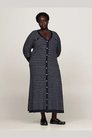 Tommy Hilfiger Vestido largo Curve de punto con corte slim