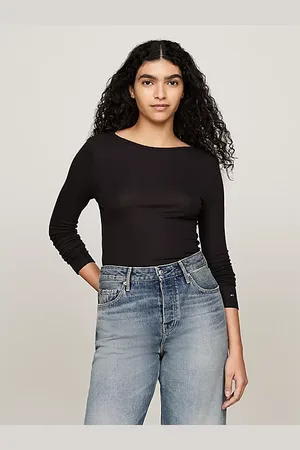 Tommy Hilfiger Camiseta slim acanalada de manga larga