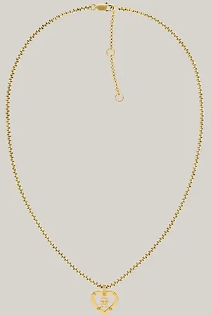 Tommy Hilfiger Pulsera de acero con corazón y monograma TH