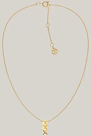 Tommy Hilfiger Collar con colgante chapado en oro