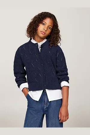 Tommy Hilfiger Cárdigan holgado de punto calado de chenilla