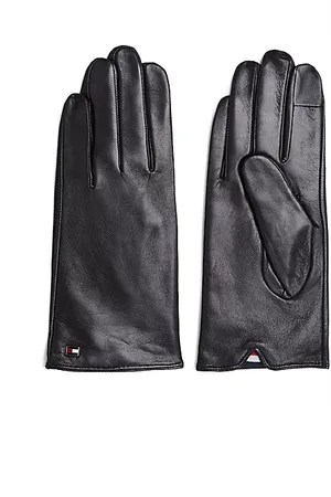 Tommy Hilfiger Guantes Essential de piel con logo esmaltado