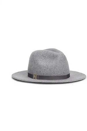 Tommy Hilfiger Sombrero fedora de lana con monograma TH
