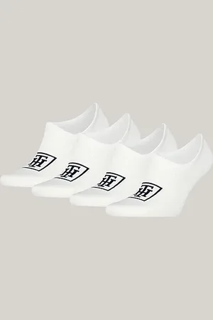 Tommy Hilfiger Pack de 4 pares de calcetines Footie TH Monogram