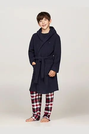 Tommy Hilfiger Albornoz con capucha y logo bordado