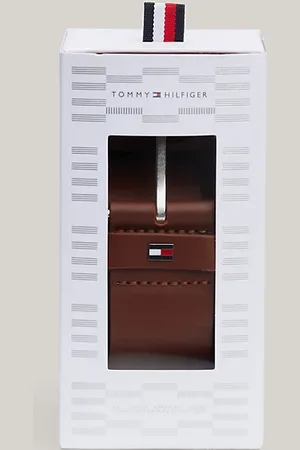 Tommy Hilfiger Cinturón de piel con logo esmaltado
