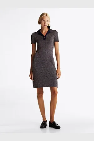 Tommy Hilfiger Minivestido tipo polo de corte evasé