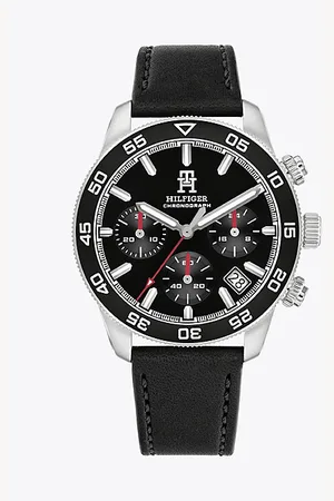 Tommy Hilfiger Reloj cronógrafo con correa de piel