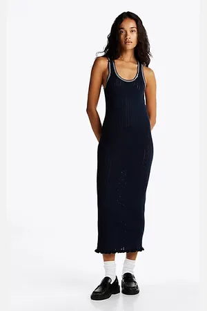 Tommy Hilfiger Vestido largo de punto Pointelle