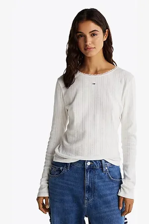 Tommy Hilfiger Camiseta de manga larga en punto Pointelle