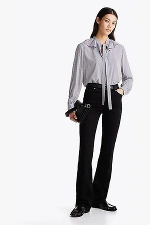 Tommy Hilfiger Vaqueros Bootcut de talle medio negros