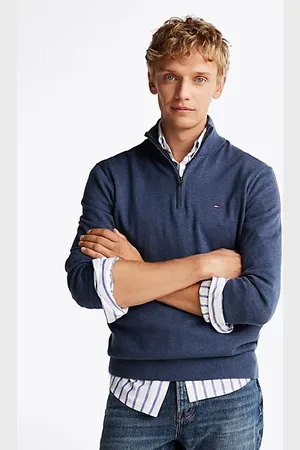 Tommy Hilfiger Jersey con cuello perkins y cremallera