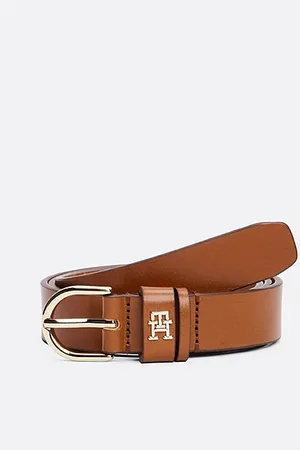 Tommy Hilfiger Cinturón Essential de piel con monograma TH