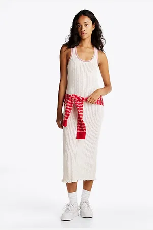 Tommy Hilfiger Vestido largo de punto Pointelle