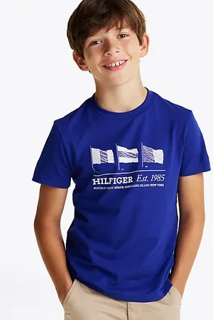 Tommy Hilfiger Camiseta de cuello redondo con logo gráfico