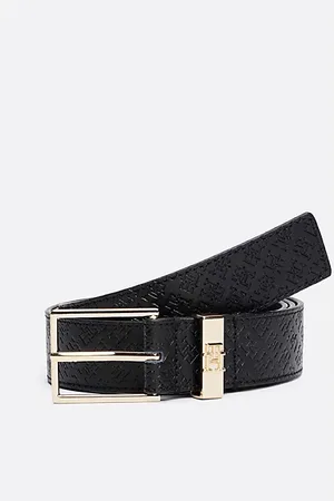 Tommy Hilfiger Cinturón de piel con monograma TH