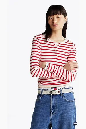 Tommy Hilfiger Camiseta acanalada de manga larga