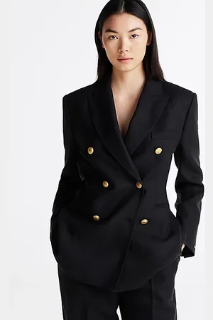 Tommy Hilfiger Americana de botonadura doble en pura lana
