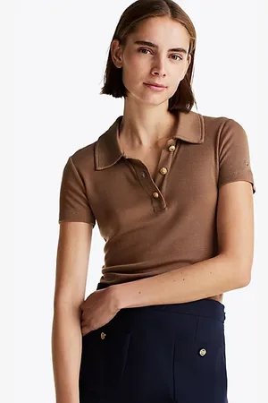 Tommy Hilfiger Polo de corte slim con botones dorados