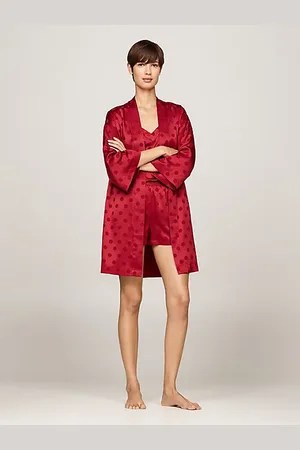 Tommy Hilfiger Bata de satén en jacquard