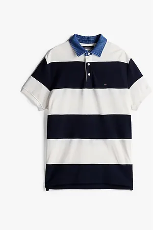 Tommy Hilfiger Polo amplio de rayas estilo rugby