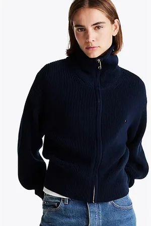 Tommy Hilfiger Sudadera en punto de ganchillo con cremallera