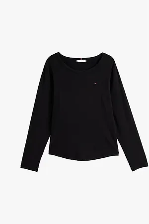Tommy Hilfiger Camiseta Curve slim acanalada de manga larga