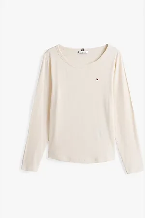 Tommy Hilfiger Camiseta Curve slim acanalada de manga larga