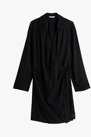 Tommy Hilfiger Vestido cruzado Curve con diseño corto