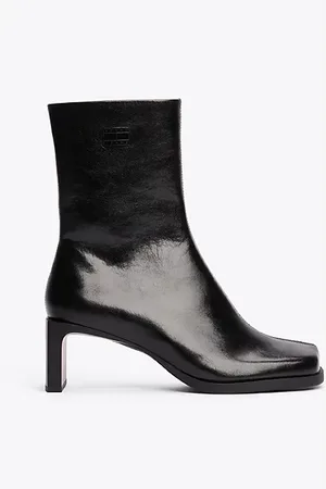 Tommy Hilfiger Botines de piel con punta cuadrada