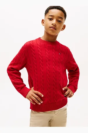 Tommy Hilfiger Jersey de punto trenzado con cuello redondo