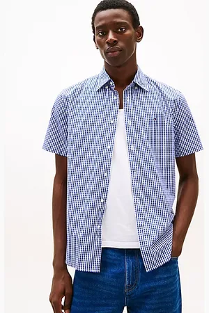 Tommy Hilfiger Camisa Flex de popelín con microcuadros